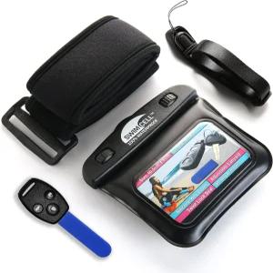 수영용 방수 키 파우치 - 자동차 포브 머니용 홀더 케이스 MP3 플레이어 조절 가능한 암밴드 및 넥 랜야드
