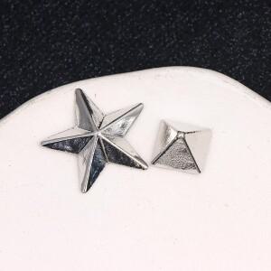 10PCS 스노우보드 스톰프 패드 미끄럼 방지 펜타그램 스터드 그립 트랙션 에지 스타일 스키 바인딩용