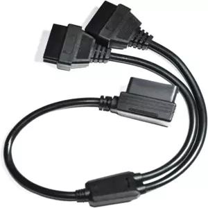 Vgate 16핀 OBD2 OBDII 진단 익스텐더 스플리터 연장 케이블 남성에서 듀얼 여성 Y 12인치