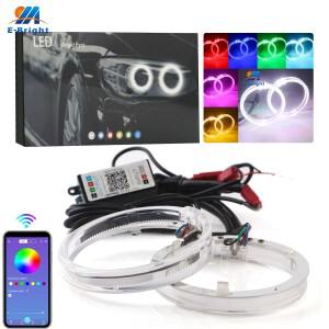 APP RGB 85MM 120MM 131MM 146MM 가이드 엔젤 아이 헤일로 링 (3인치~4.7인치 바이크 오토바이 자동차 헤드