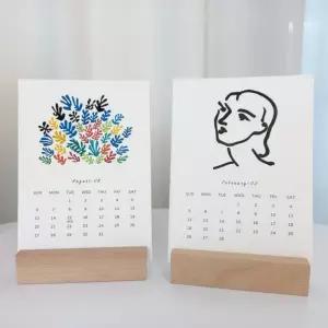감성 탁상 포함 2026년 인테리어 원목받침대 CALENDAR 명화 앙리마티스 달력