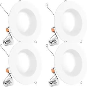 Sunco 6인치 LED 오목등 천장용 리트로핏 다운라이트 캔 조명 배플 트림 1050 LM 13W 75W 5000K 일광 디밍