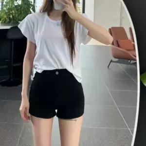 3부 하이웨스트 숏팬츠 핫팬츠 블랙 2타입 여성 반바지 여자 면 여름