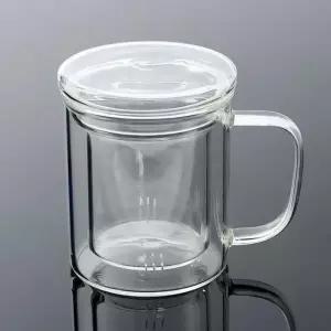 차향 내열 유리 찻잔 티머그 티컵 차우리기 350ml