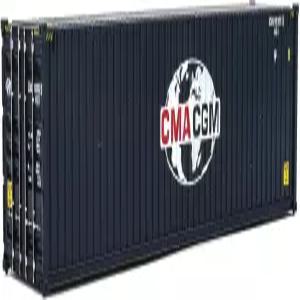 Walthers SceneMaster 40 하이 큐브 골판지 측면 컨테이너-GMA-CGM (지구본 로고; 파랑 흰색 빨강)