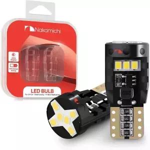 Nakamichi T10 LED 라이트 전구 168 2825 194 W5W 웨지 12-SMD 2016 칩셋 교체용 차량 실내 돔 지도 도어