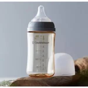 더블하트 모유실감 3세대 젖병 PPSU 240ml M 새벽그레이 1개 GST