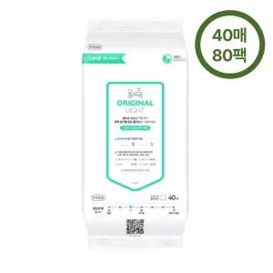 물따로 신생아 건티슈 오리지날 라이트 리필형 40매 80팩 BNS