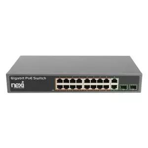 POE 기가허브스위치 16포트 250W 컴퓨터 PC 스위칭 CCTV IP카메라 공유기 산업용