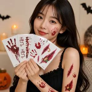 할로윈 파티 분장 타투스티커 핼러윈 바디 페인팅용 액세서리 9398