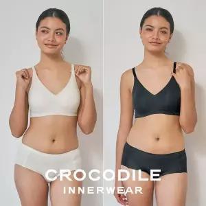 [NS홈쇼핑][크로커다일] 소프트핏 쉘론 후크형 브라팬티 4종세트 블랙 CDW5M1316_T..[35968750]