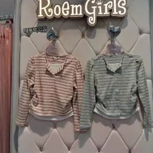 로엠걸즈 DP01 골지 레이어드  셔링 티셔츠 골지 레이어드  셔링 티셔츠  RGLA26W1C
