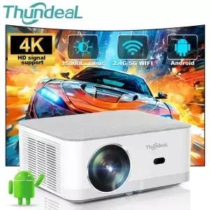 ThundeaL 빔프로젝터 휴대용 미니 FHD 1080P 풀 HD 4K 비디오 와이파이 안드로이드 TD92 프로 3D 영화 홈