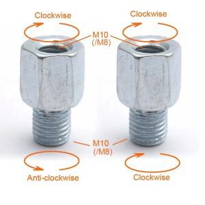 [호환품]페어 스쿠터 바이크 오토바이 후면 미러 어댑터 M10 10MM M8 8MM 6MM 시계 방향 오른쪽 왼손 스레