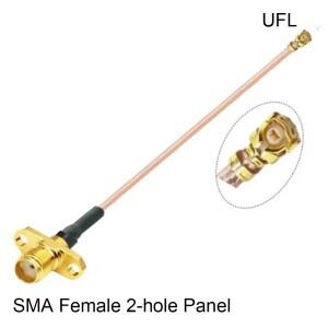 SMA 암 잭 2 홀 패널-U.FL RG178 케이블 소켓 커넥터 Wifi 라우터 GPS AP 용 어댑터