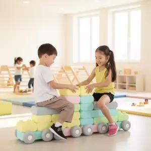 쿠쿠토이즈 스위티 빅블록 대형 블럭 바퀴달린 자이언트 29pcs 블럭놀이 자동차 C세트