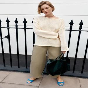 ZARA 자라 보트넥 니트 스웨터 - 바닐라 1822/009/727