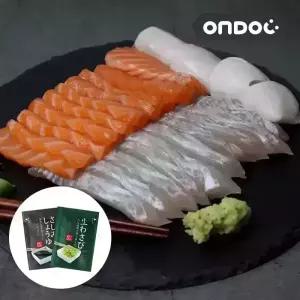 온도씨 연어 광어 모듬회 혼합세트 2호 (연어300g,광어250g)