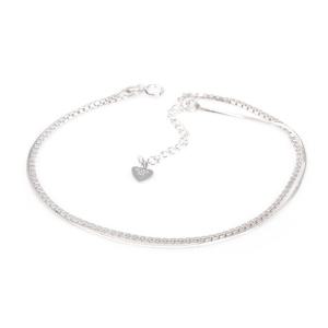 [라울스톤] 925 SILVER 박스실키 블록 더블 체인 패션 실버 체인 은 팔찌