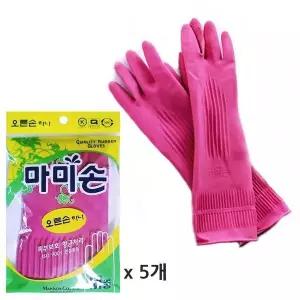 [셀러허브]마미손장갑 오른손 중5개 한쪽 고무장갑 오른쪽장갑 (S13154723)