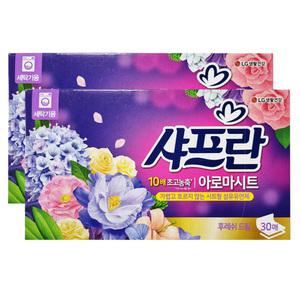 샤프란 아로마 시트 후레쉬 드림 30매 X2개/ 세탁기용(25년 1월 제조)