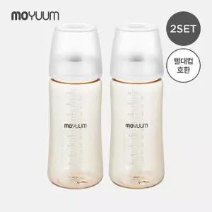 모윰 3세대 NEW PPSU 노꼭지 올인원 베이직 젖병 330ml 2팩