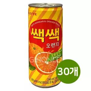 롯데칠성 쌕쌕 오렌지 240ml x30 과일음료 코코넛 젤리 캔음료수 자판기캔