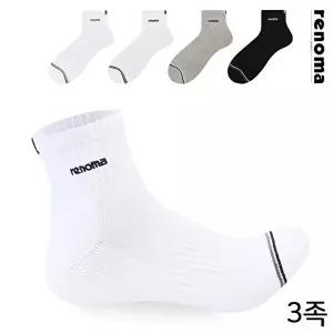 [레노마]남성 스포츠 투라인 단목 양말 RM8513 3족 무배