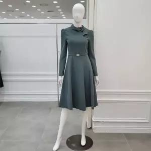 [미니멈]리본 카라 플레어 원피스 (MYDAWO0560 GN)_IC