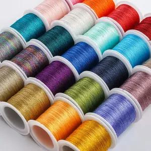묵주재료 0.4mm 50m 나일론 골드 실버 스레드 쥬얼리 코드 와이어 팔찌 구슬 만들기 바느질 재료 공예 액세