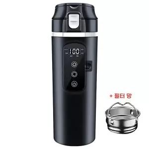 가열텀블러 겨울 304 스테인리스 스틸 차량용 대용량 가열 보온 컵 2in1 스마트 디지털 디스플레이 전기 주
