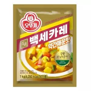 오뚜기 백세카레 약간매운맛 업소 캠핑 급식 1kg
