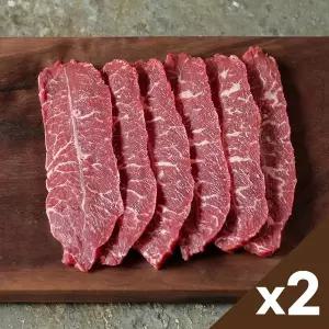 [자연맛남]푸짐한 국내산 소고기 1등급 부채살 200gx2팩 (총400g)