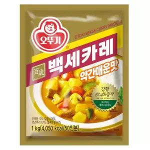 오뚜기 백세카레 약간매운맛 1KG 유치원 초등학교 분말가루 덮밥소스 대용량 간편식