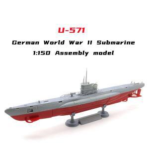 독일 제 2 차 세계 대전 잠수함 모델, U-581 군함 조립 1/150