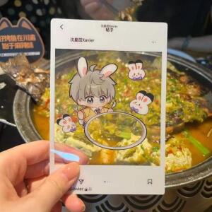 게임 러브 앤 딥스페이스 션싱휘 자비에 식사 스타일 만화 투명 카드 HD 아크릴 친구 생일 선물