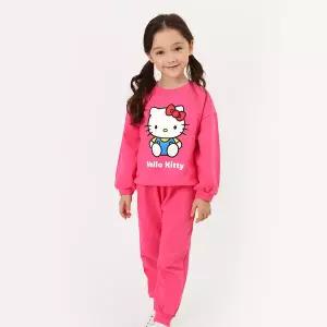 [하프클럽/프리미에팜]헬로키티 아동용 큐티 9부 쮸리 상하세트PK