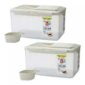 [제이큐]코멕스 밥맛이 좋아지는 신선 다용도쌀통 10kg X 2개