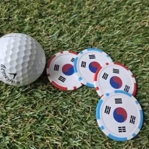 태극기 4개 h4 파크골프마커 1세트판매 볼마커 파크골프마크
