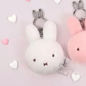 아이보리 미피 인형 거울 키링우정링 악세사리 소형액세서리 가방 고리 열쇠고리