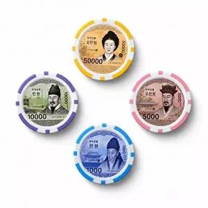 한국돈 칩마커 볼마커 4개 1세트 라운딩 필드용품 골프 악세사리 개별포장-WFQXKTS
