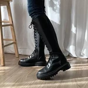봄부츠 부티 미들힐 봄구두 롱구두 여성화 롱부츠 봄-WFQXRVI