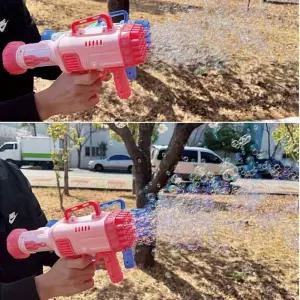 화제의 바주카포 비눗방울 버블건 32구 자동 비누 방울 총