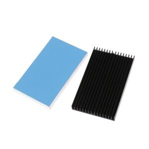 [호환품]1pc 100x60x10mm 열 전도성 접착 알루미늄 스틸 방열판 100MM 냉각 패드 LED IC 칩 쿨러 라디에이