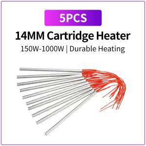 5PCS 14mm 카트리지 히터 150W-1000W 단일 헤드 가열 튜브 건식 요소 220V 380V 금형 산업용 막대