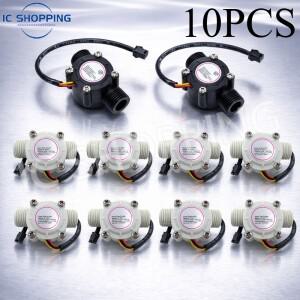 10PCS YF-S201 G1/2 홀 효과 수류 센서 펄스 출력 액체 유량계 모듈 (정수기 음료 기계 아두이노용)