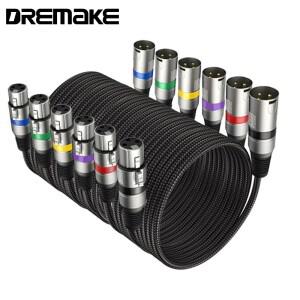균형 잡힌 6팩 XLR 케이블 소음 없음 및 오래 지속되는 마이크 스튜디오 모니터 믹서용 DMX 이펙터