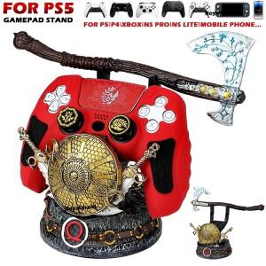 [호환품]컨트롤러 보관 브래킷 God War 게임 스탠드 PS4/PS5/스위치용 범용 데스크탑 디스플레이 휴대폰 핸