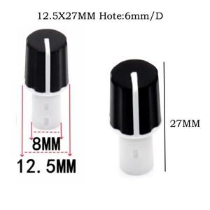 180 각도 D 반 축 플라스틱 손잡이 캡 전위차계 RK097 148 WTH118 RV24YN 인코더 로터리 스위치 6mm 12.5x2