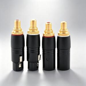 고 XLR 남성- RCA 여성 소켓 어댑터 금도금 플러그 밸런스드 케이블
